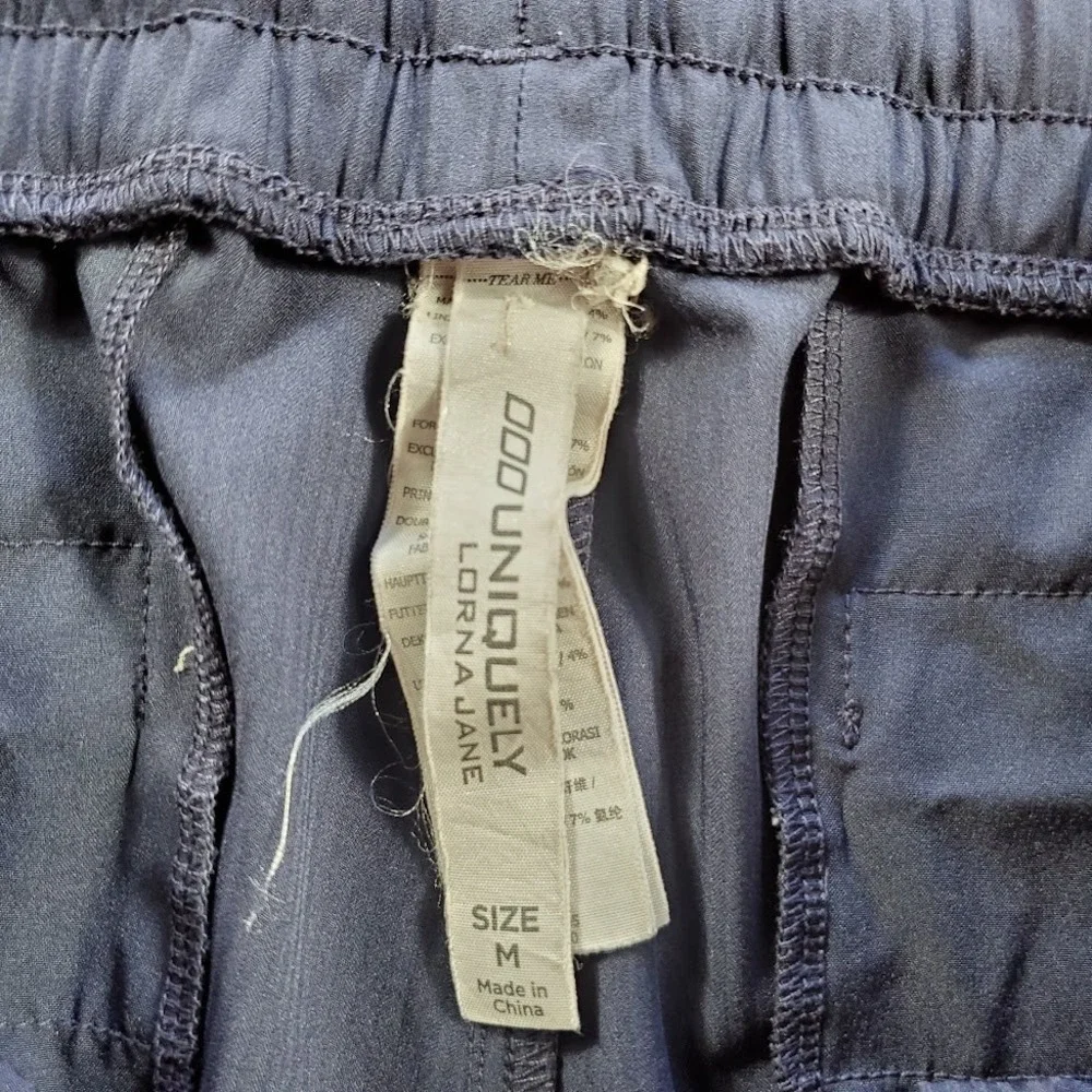Uniquely Lorna Jane Sz Medium‎ Athleisure Jogger Pants Womens Blue Elastic Waist